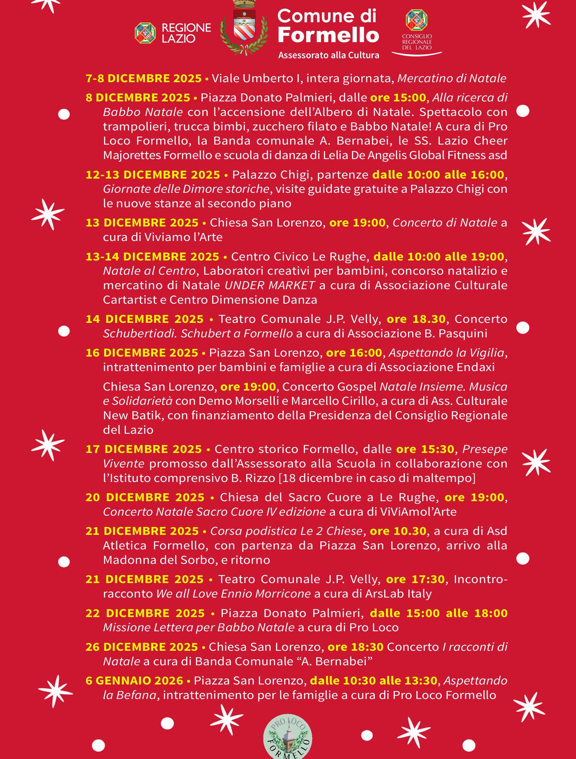 Programma natalizio 2025