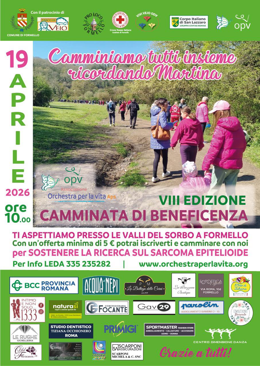 camminata beneficenza 19 aprile