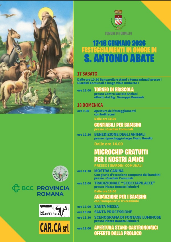 programma S. Antonio 2026