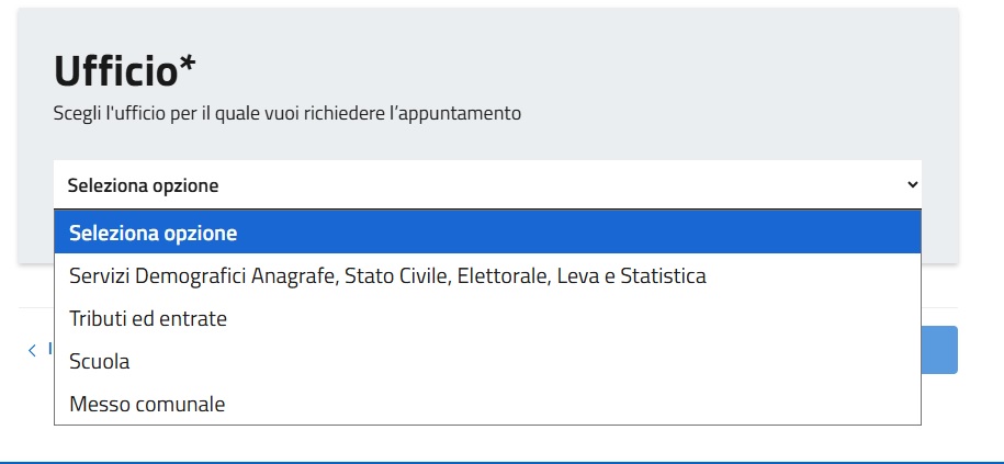 scelta ufficio