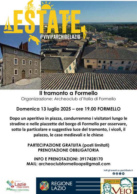 locandina tramonto a formello