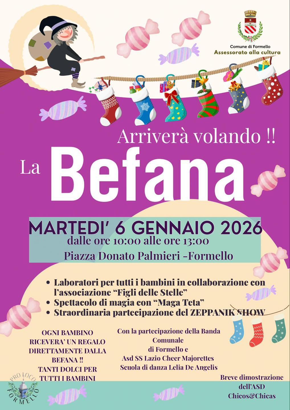 manifestazione befana formello 2026
