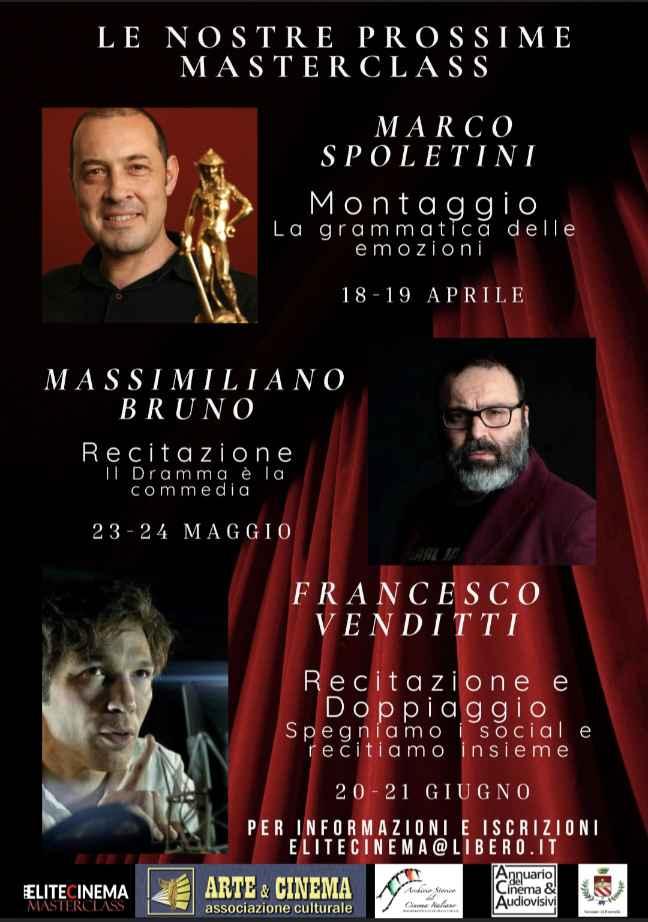 masterclass di cinema aprile - giugno 2026